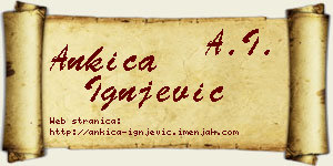 Ankica Ignjević vizit kartica